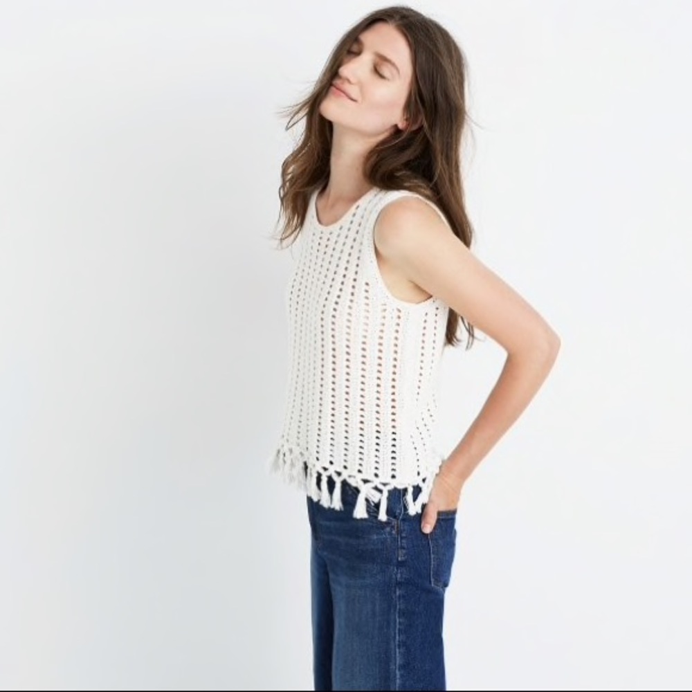 LNWOT - Madewell fringe sweater tank - Picture 4 of 4